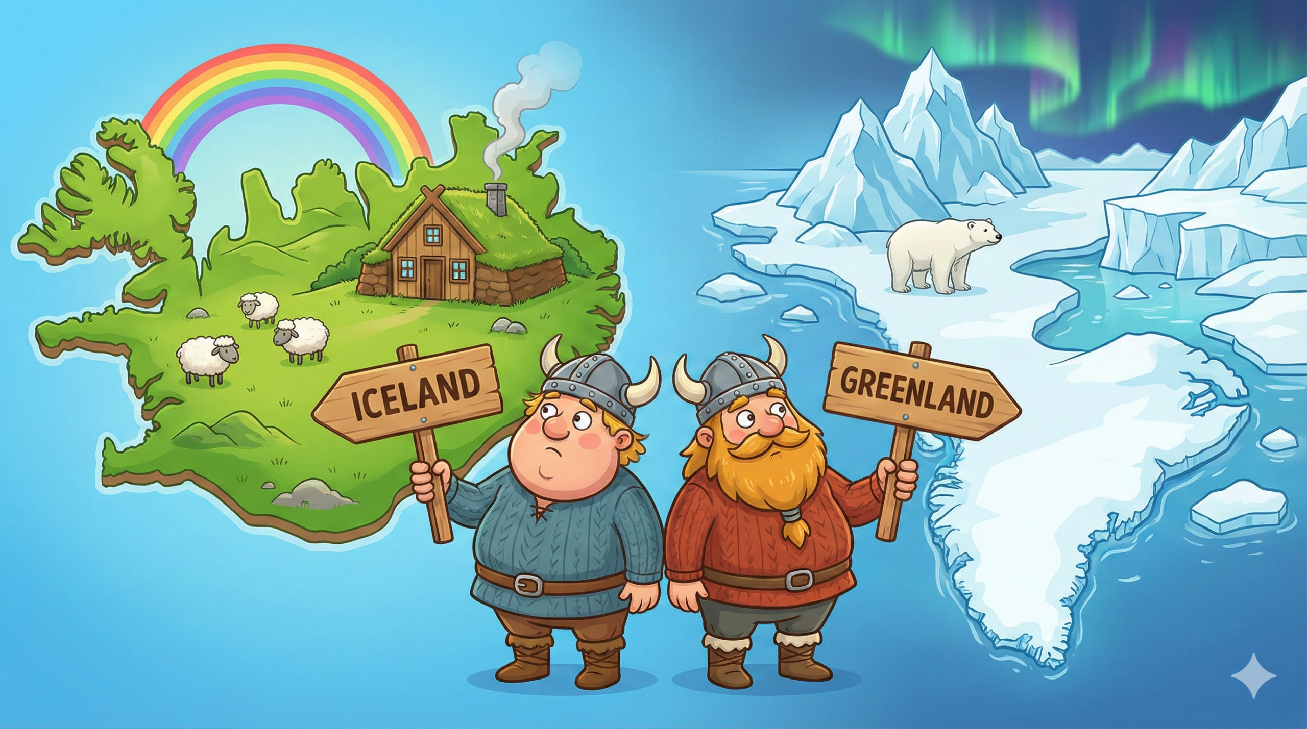Iceland vs Greenland: Name Fail